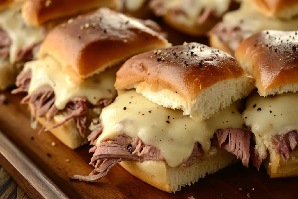 Delicious roast beef sliders