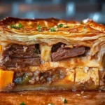Brisket Pot Pie with Cheddar and Monterey Jack