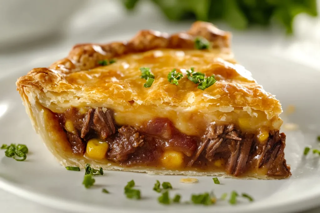 Brisket Pot Pie with Cheddar and Monterey Jack