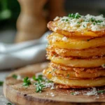 Crispy Parmesan Potato Stacks