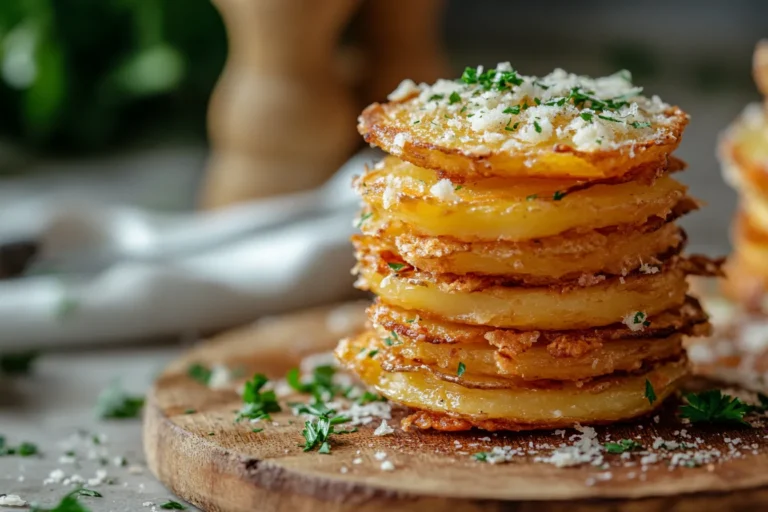 Crispy Parmesan Potato Stacks