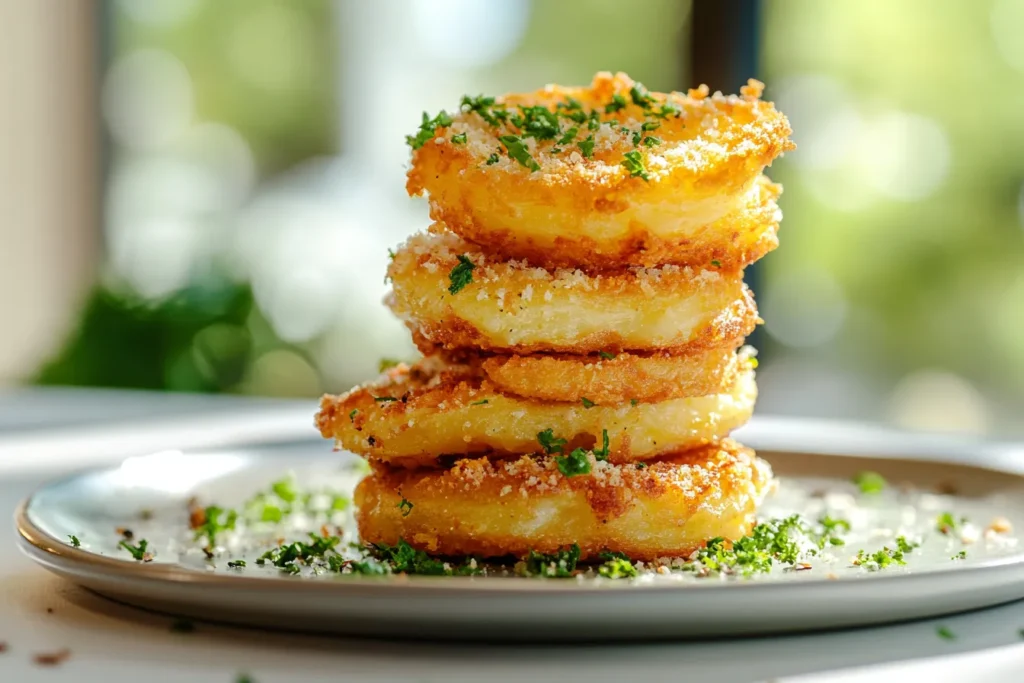 Crispy Parmesan Potato Stacks