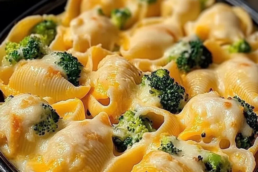 Cheesy Chicken & Broccoli Stuffed Shells