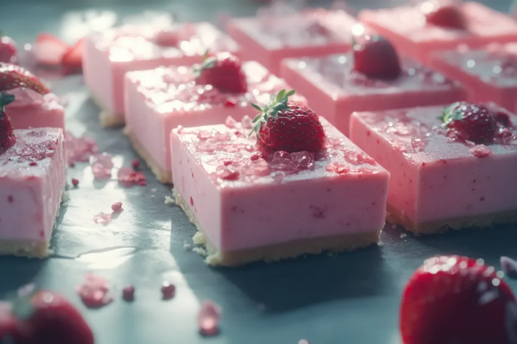 Easy No-Bake Strawberry Cheesecake Bars Recipe