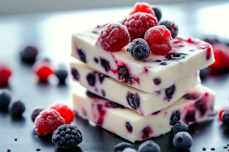 Frozen Yogurt Bark with Berries