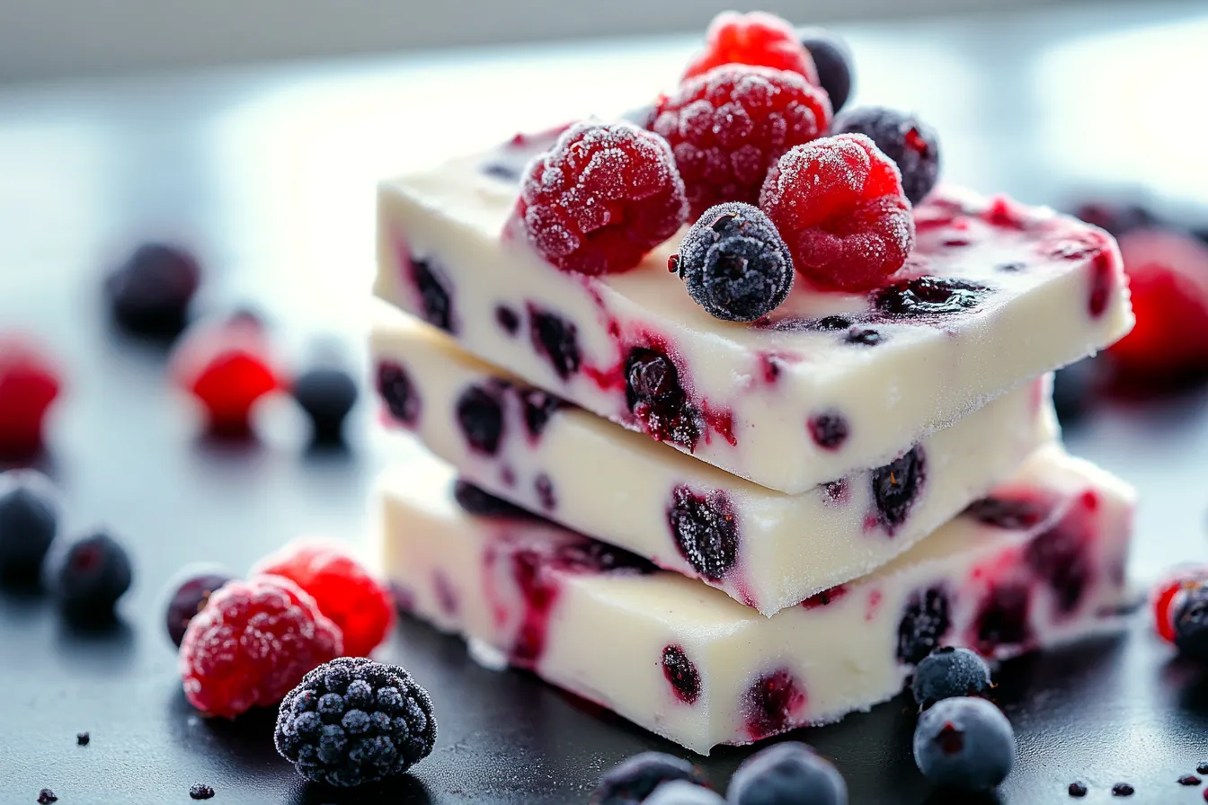 Frozen Yogurt Bark with Berries