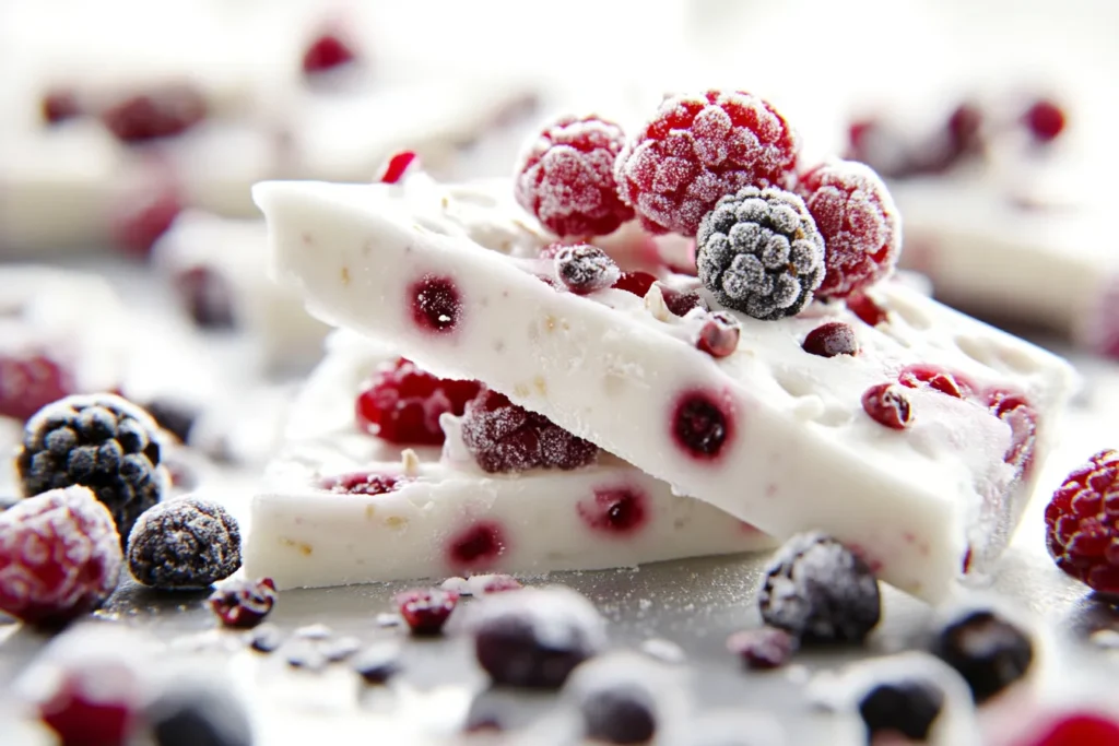 Frozen Yogurt Bark with Berries