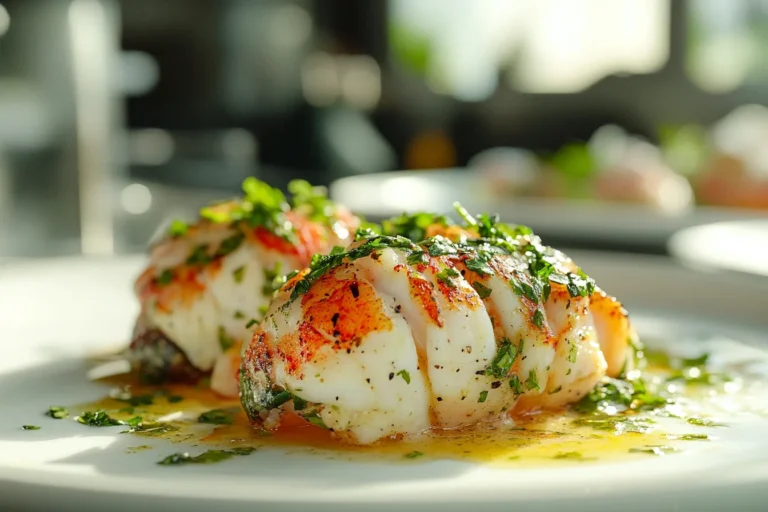 LOBSTER TAILS WITH GARLIC HERB BUTTER SAUCE