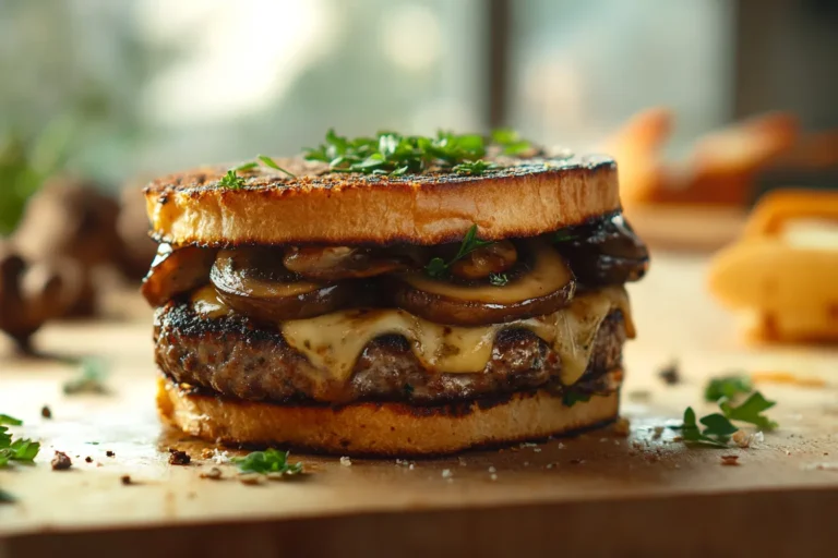 Mushroom Swiss Patty Melt