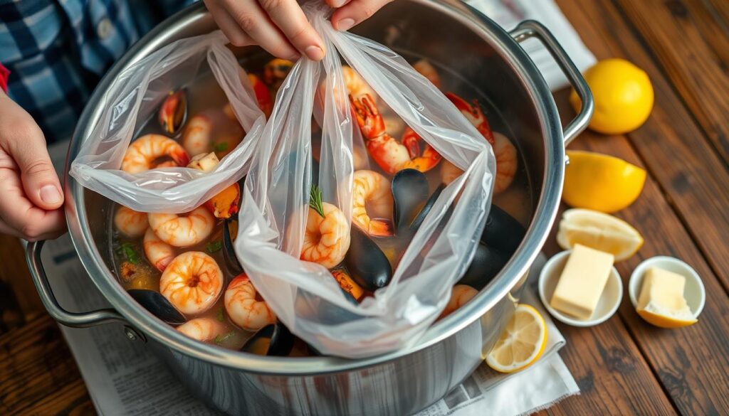 Seafood Boil Vegetables and Add-ins Seafood boil in a bag