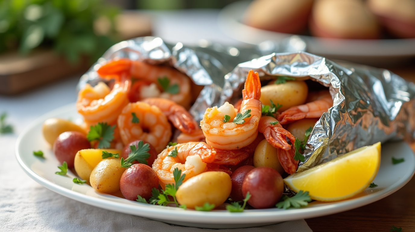 Shrimp Boil Foil Packets