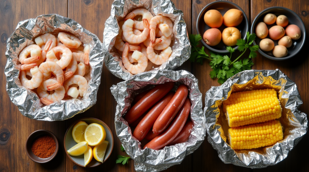 Shrimp Boil Foil Packets