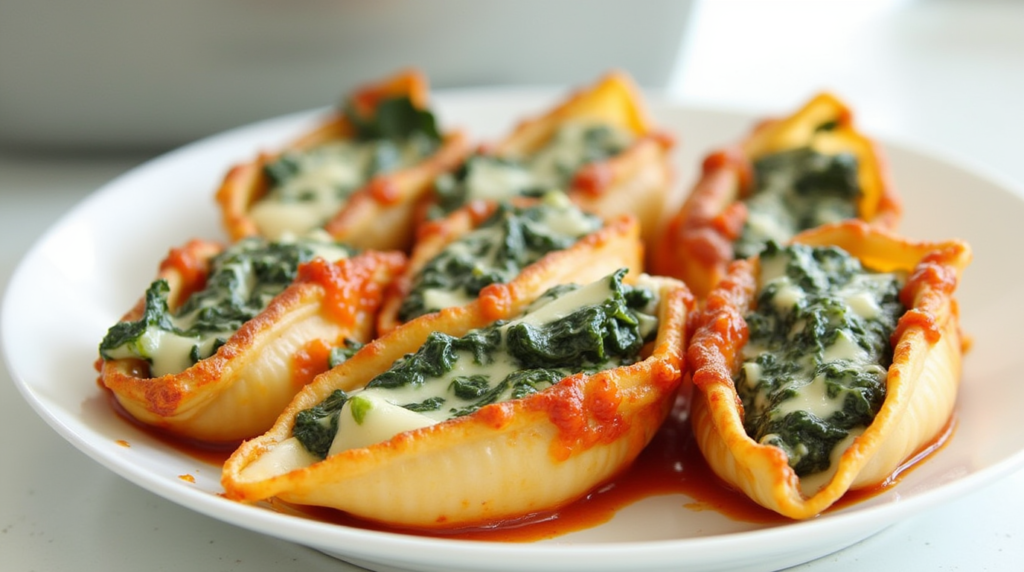 Spinach and Ricotta Stuffed Shells