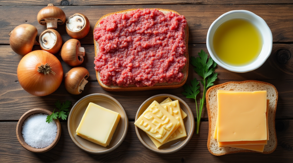 Mushroom Swiss Patty Melt