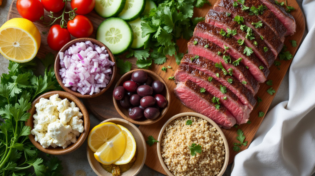 Mediterranean Steak Bowls
