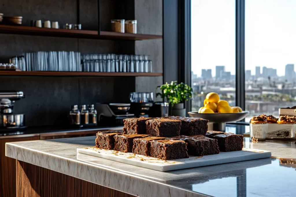 fudgy double chocolate brownies