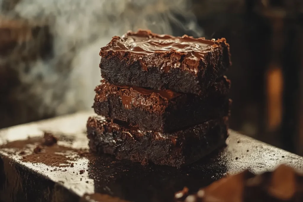 fudgy double chocolate brownies