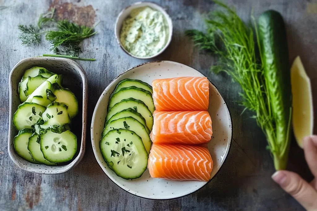chatelaine smoked salmon roll on cucumber recipe