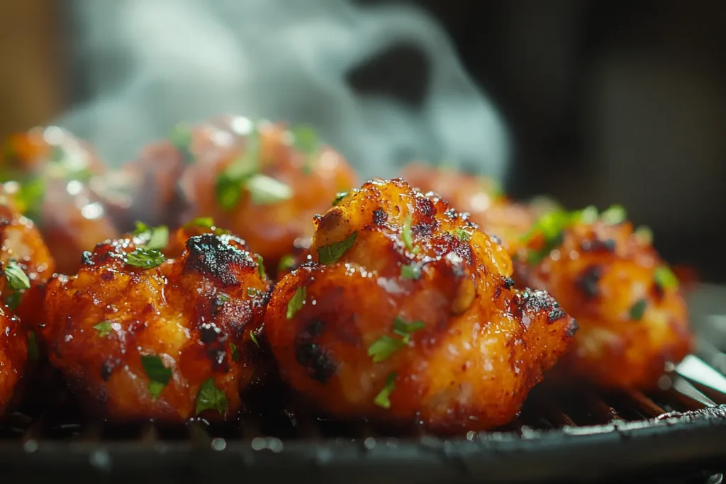 Spicy Honey Garlic Chicken Bites