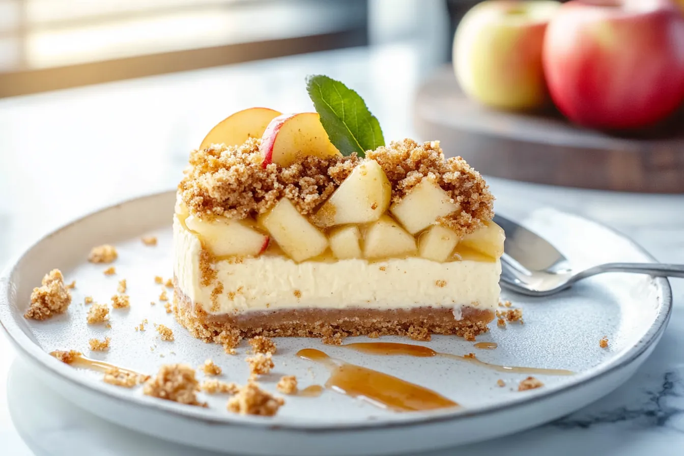 Apple Crisp Cheesecake