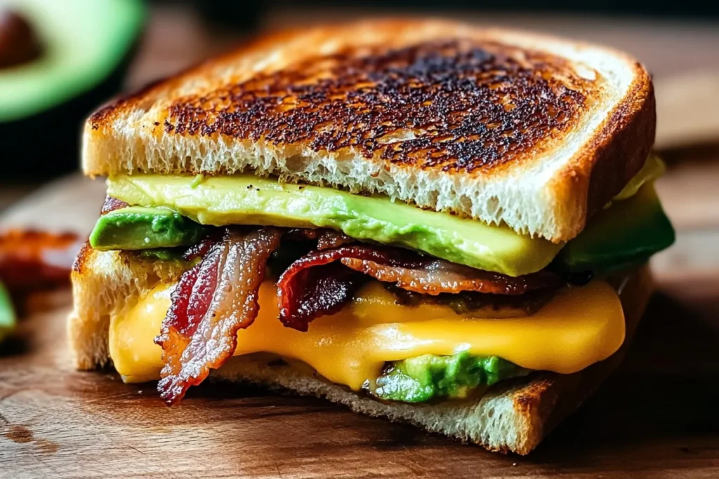 Avocado Bacon Grilled Cheese Sandwich