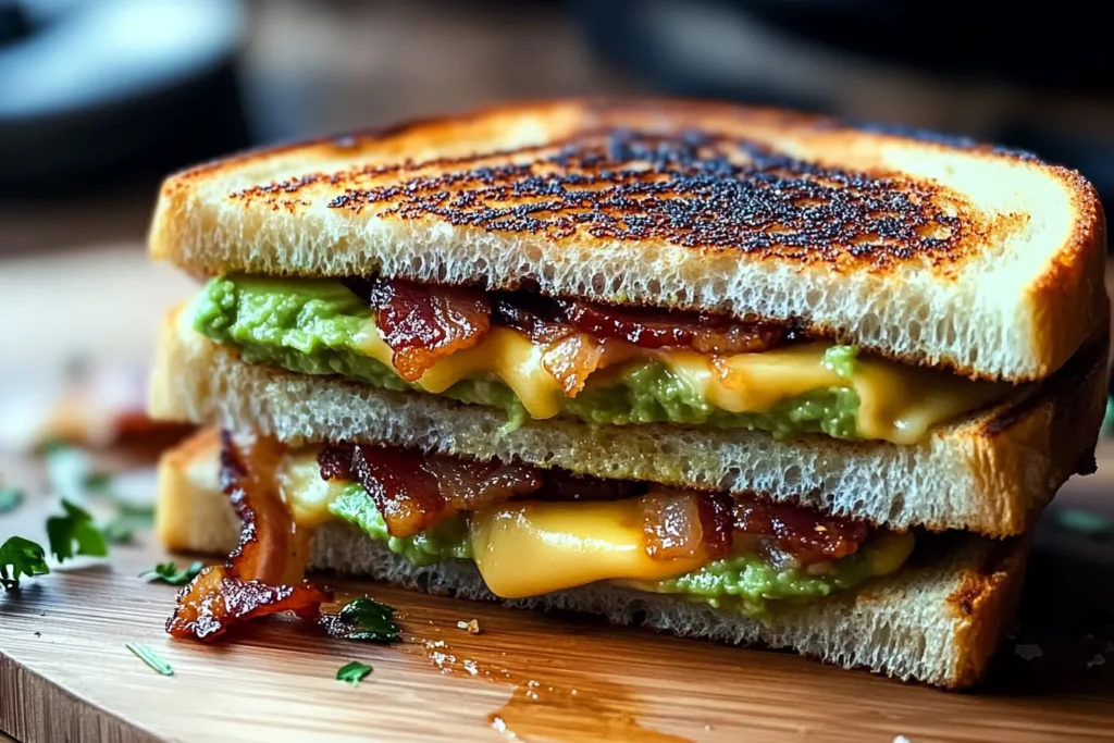 Avocado Bacon Grilled Cheese Sandwich