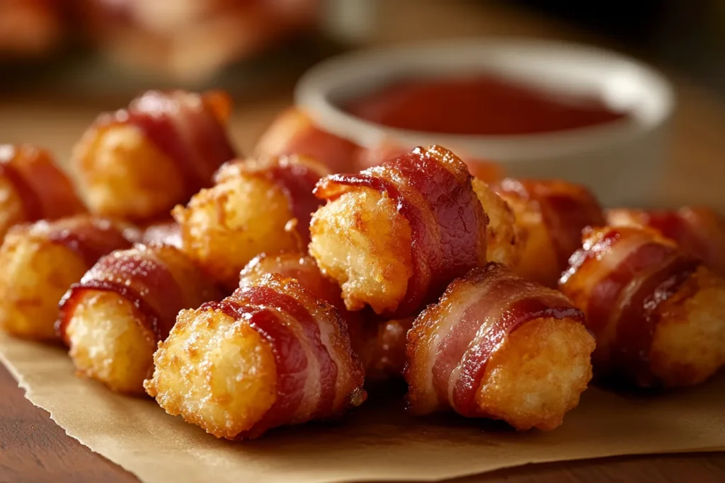 Bacon Wrapped Tater Tot Bombs