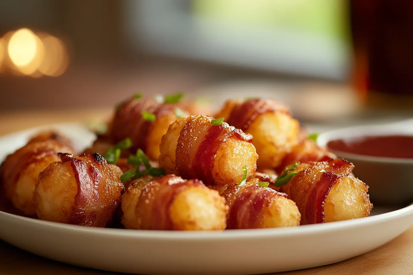 Bacon Wrapped Tater Tot Bombs