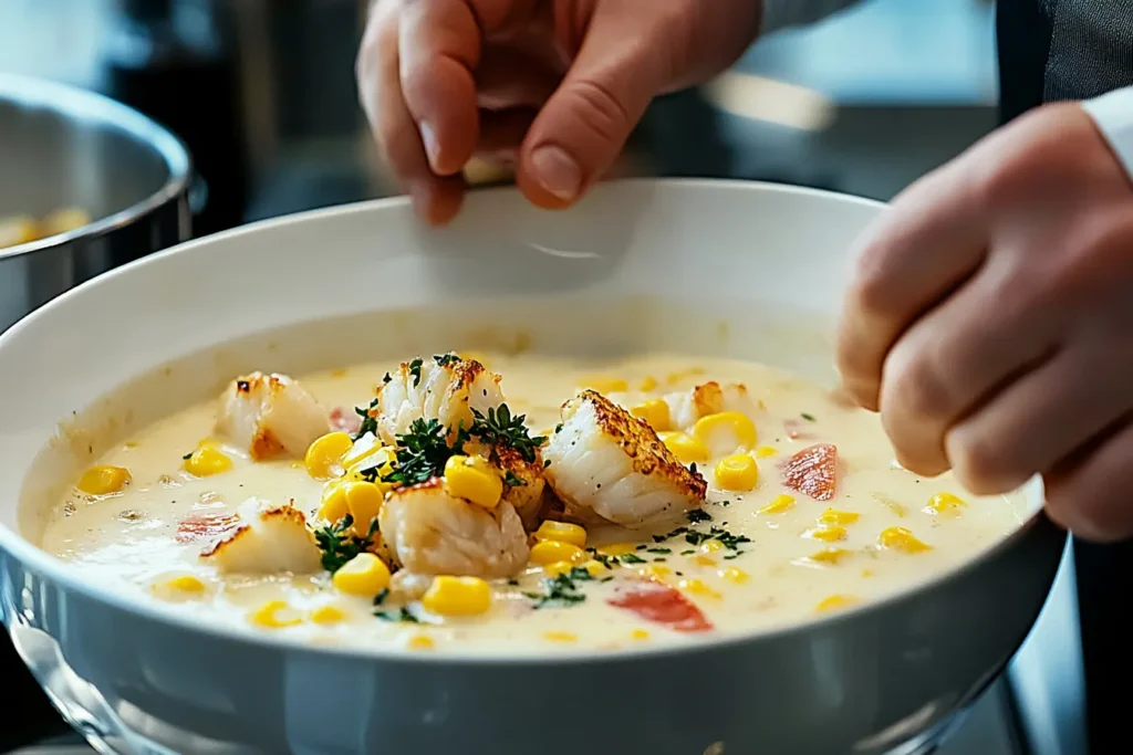 Bobby Flay’s Crab & Corn Chowder