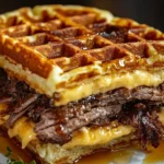 Bourbon-Maple Brisket Grilled Cheese Wafflewich