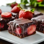 CHOCOLATE COVERED STRAWBERRY BROWNIES