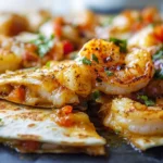 Cheesy Cajun Shrimp Quesadillas