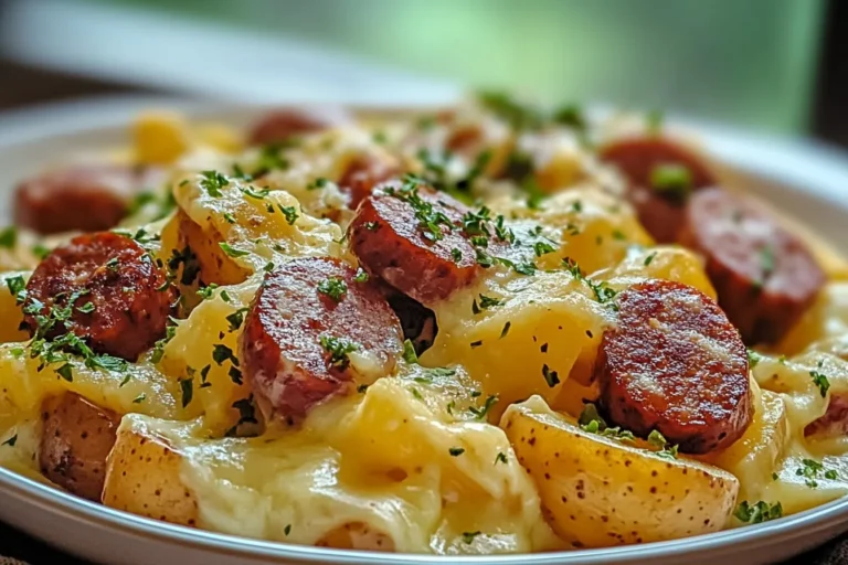 Cheesy Ranch Potatoes and Smoked Sausage