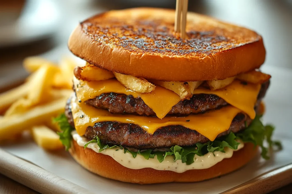 Cheesy Smash Burger Sandwich