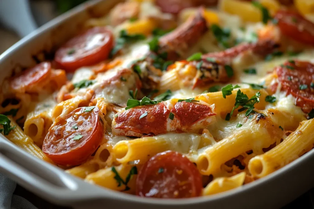 Crab Boil Pasta Bake
