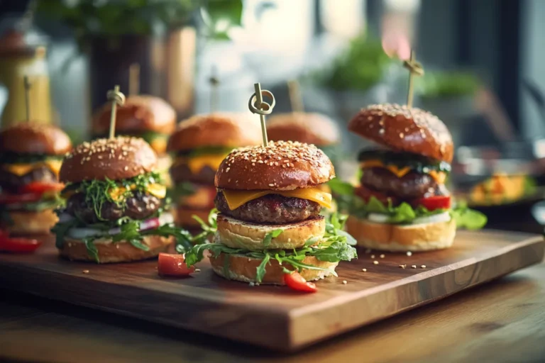 Graduation Party Sliders (Mini Burger Bar Setup)