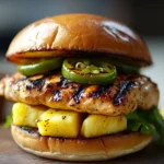 Grilled Pineapple and Jalapeño Chicken Sandwich