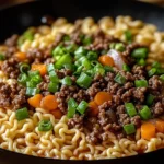 Ground Beef Ramen Skillet