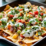 Loaded Mediterranean Griddle Nachos