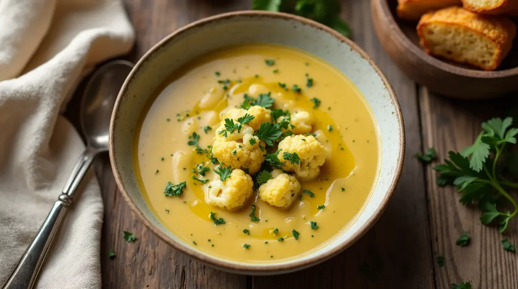 Mediterranean-Style Cauliflower Soup recipe