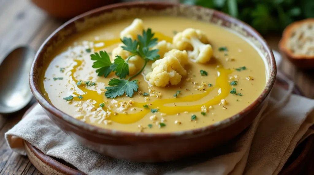 Mediterranean-Style Cauliflower Soup recipe