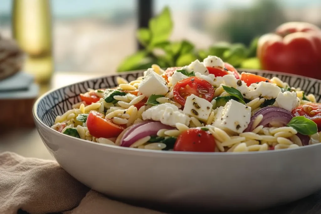 Mediterranean Orzo Salad with Feta