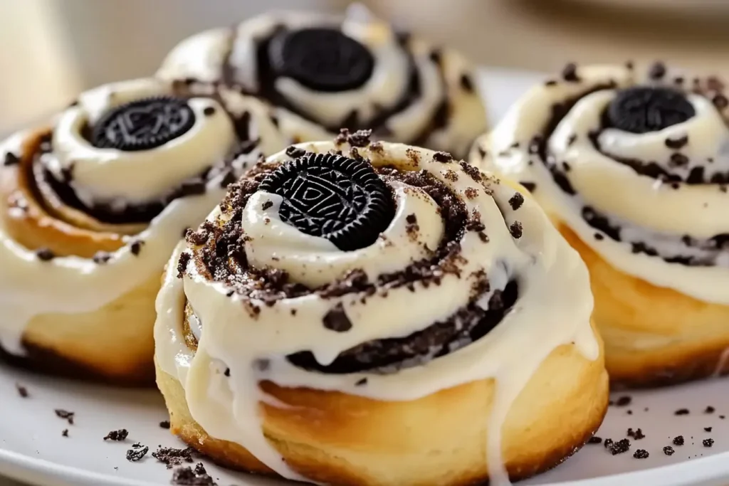 Oreo-Stuffed Cinnamon Rolls