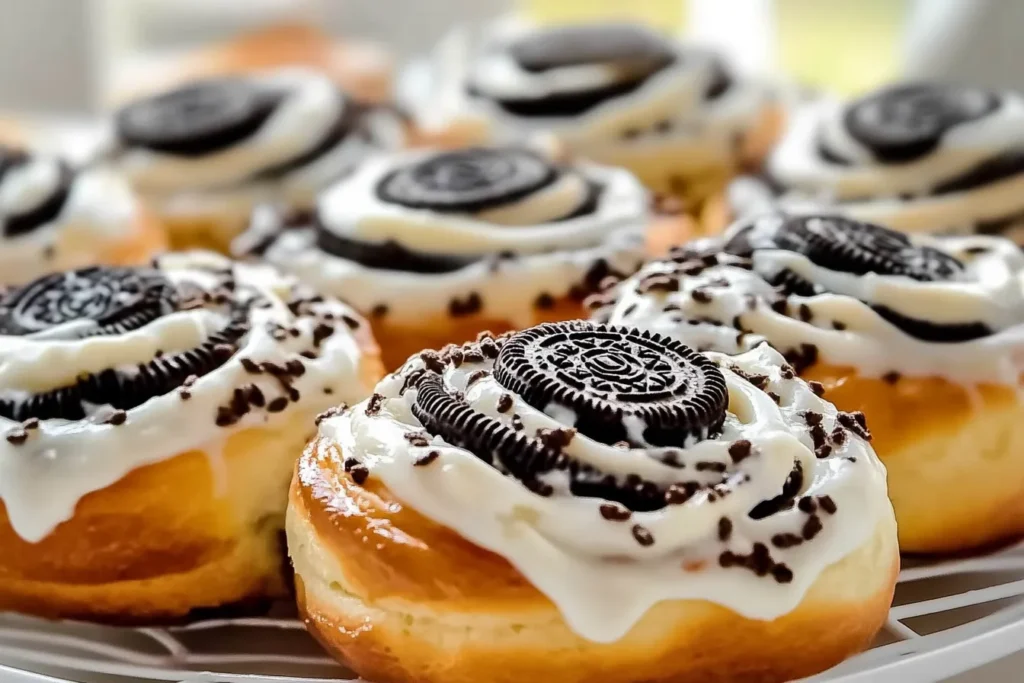 Oreo-Stuffed Cinnamon Rolls