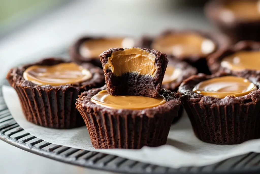 Peanut Butter Cup Brownie Bites