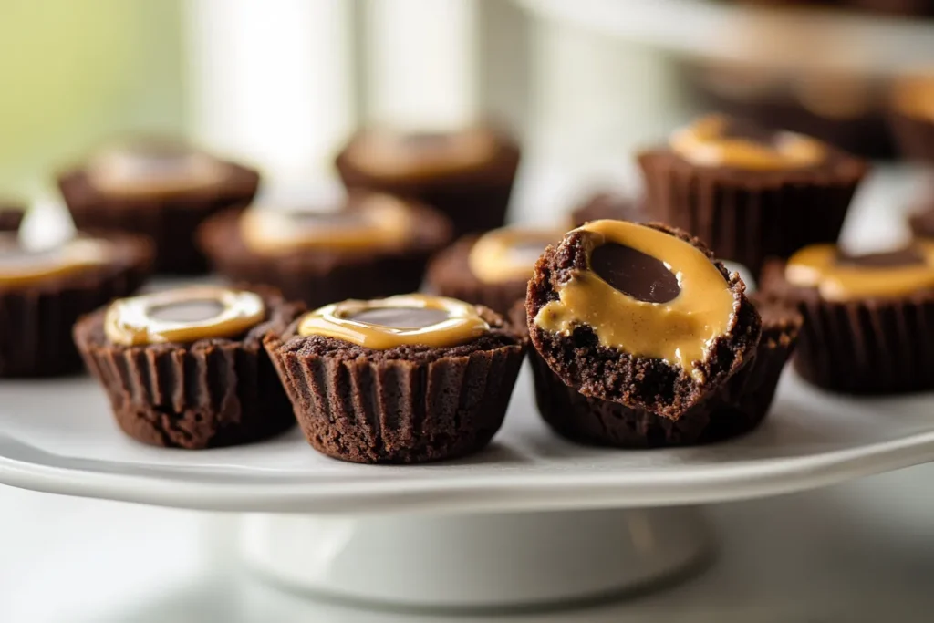 Peanut Butter Cup Brownie Bites