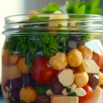 Quick Mediterranean Salad Jar for Lunch Prep