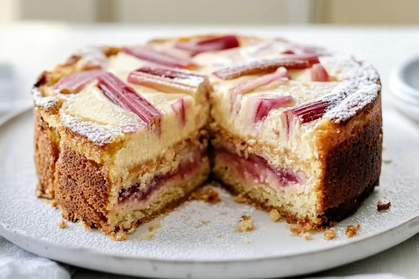 Rhubarb Custard Icebox Cake