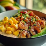 Shrimp and Avocado Bowls with Mango Salsa