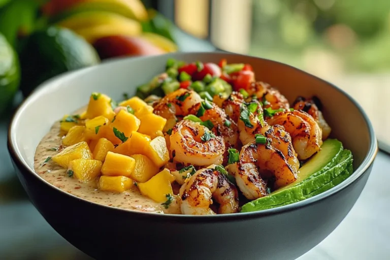 Shrimp and Avocado Bowls with Mango Salsa